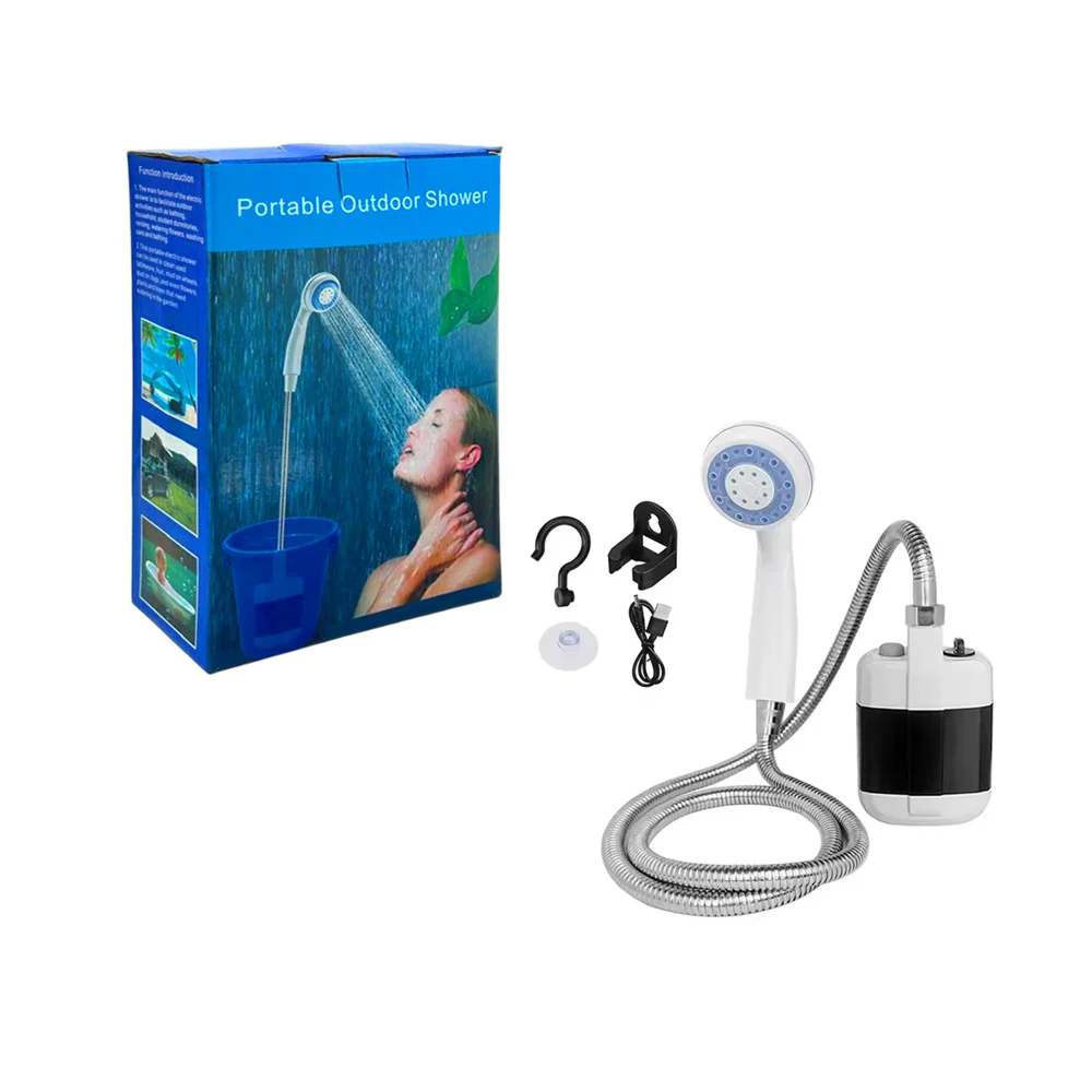 Regadera portátil con batería recargable para exteriores con cabezal …