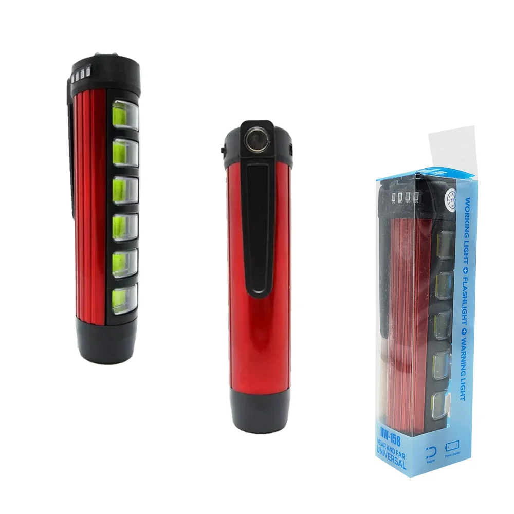 1pza Linterna recargable, cilíndrica, con modos de iluminación y leds…