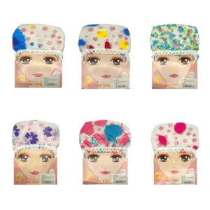 1pza Gorro translúcido con resorte, para baño, variedad de modelos / …