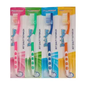 1pza Cepillo de dientes con cerdas suaves, variedad de colores / rain…