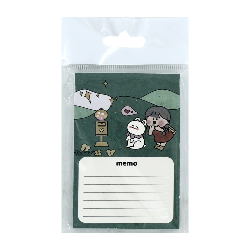 Blíster post it notas adhesivas de raya con diseño animado, variedad …