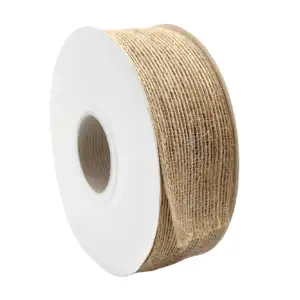 Rollo / cinta de tela de yute - arpillera con 4cm de grosor para manu…