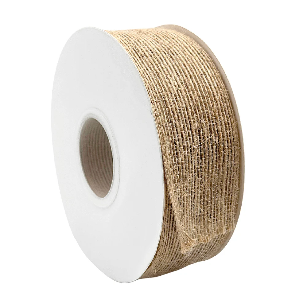 Rollo / cinta de tela de yute - arpillera con 4cm de grosor para manu…