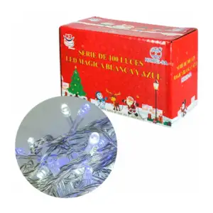 Serie de cable transparente de 7 metros con 100 luces navideñas en co…
