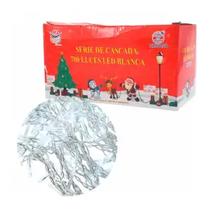 Serie de cable transparente de 14 metros con 700 luces navideñas en c…