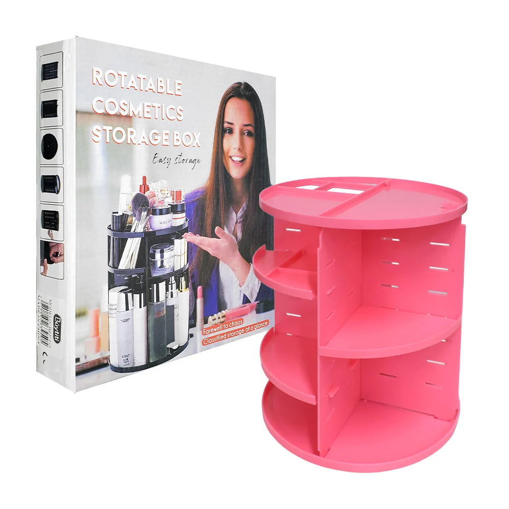 Organizador de cosméticos giratorio 360 grados con 4 repisas ajustabl…