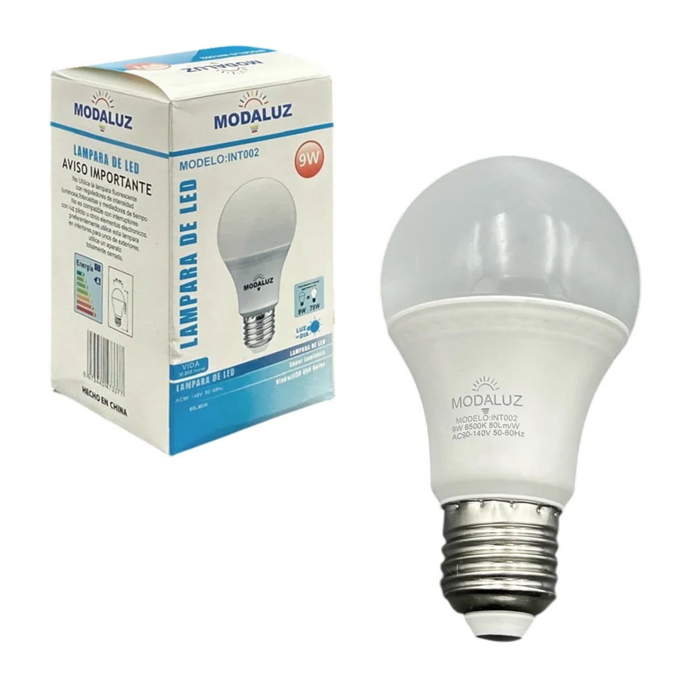 Foco bombilla led ahorrador modaluz de luz fría con consumo de 9w / i…