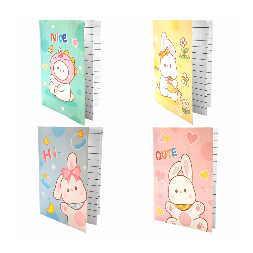 1pza Mini libreta de notas con diseño estampado de conejos kawaii, va…