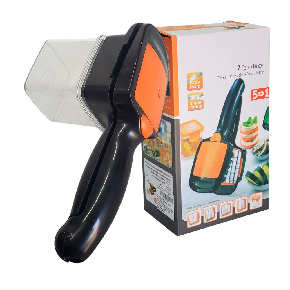 Cortador manual de plástico para alimentos, con cuchillas intercambia…