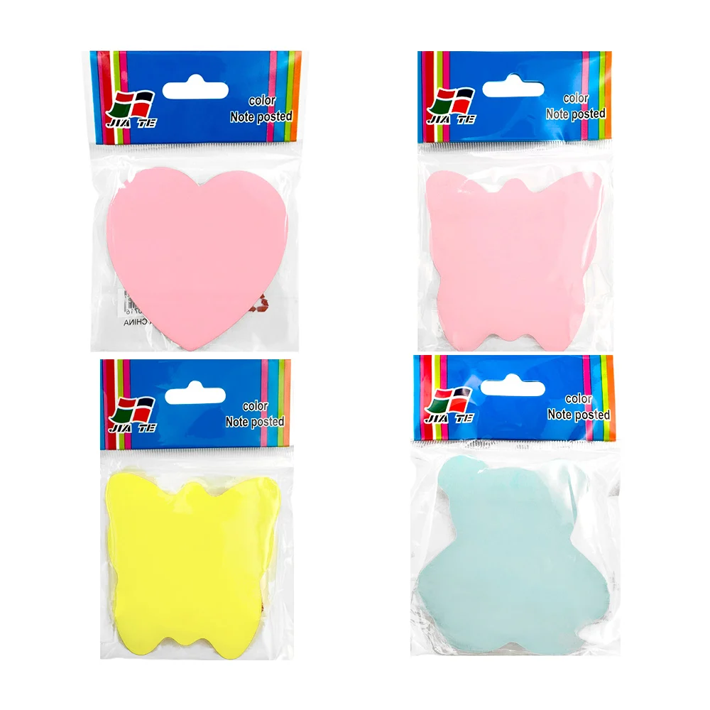 1 Paquete de post its de colores con formas, variedad de colores y fo…