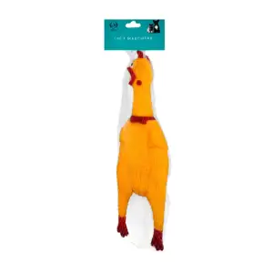 Juguete chillón de plástico con forma de pollo para mascota / jr1186