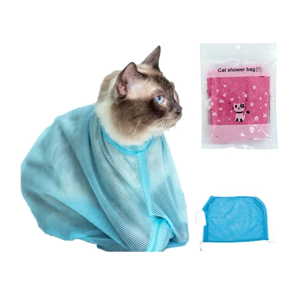 Bolsa de baño tipo red ajustable para gato, variedad de colores / cat…