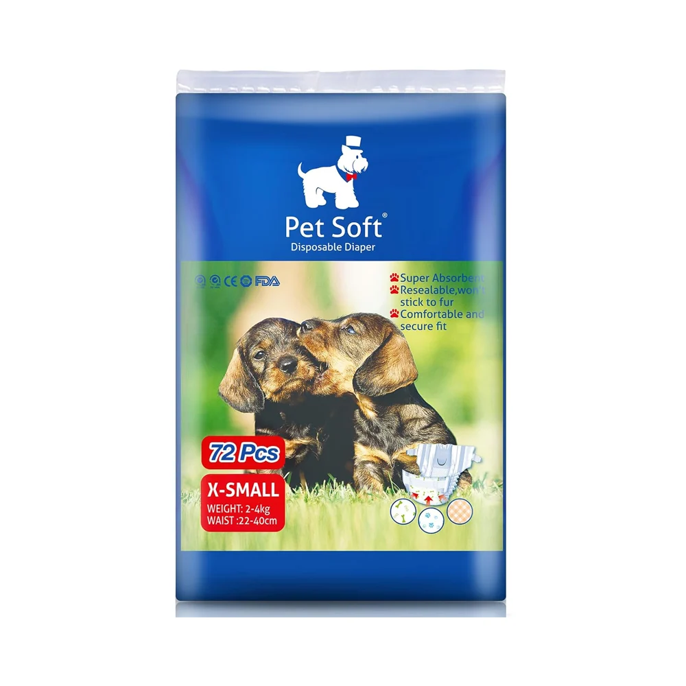 Paquete de 12 pañales desechables para perros pet soft tamaño extra c…