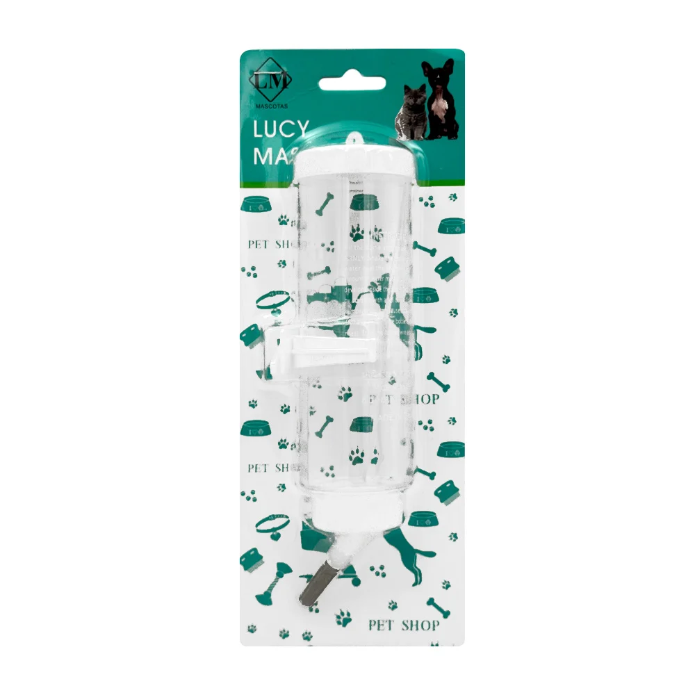 Bebedero para mascotas grande montable, transparente de 250 ml, variedad de usos / jr1771