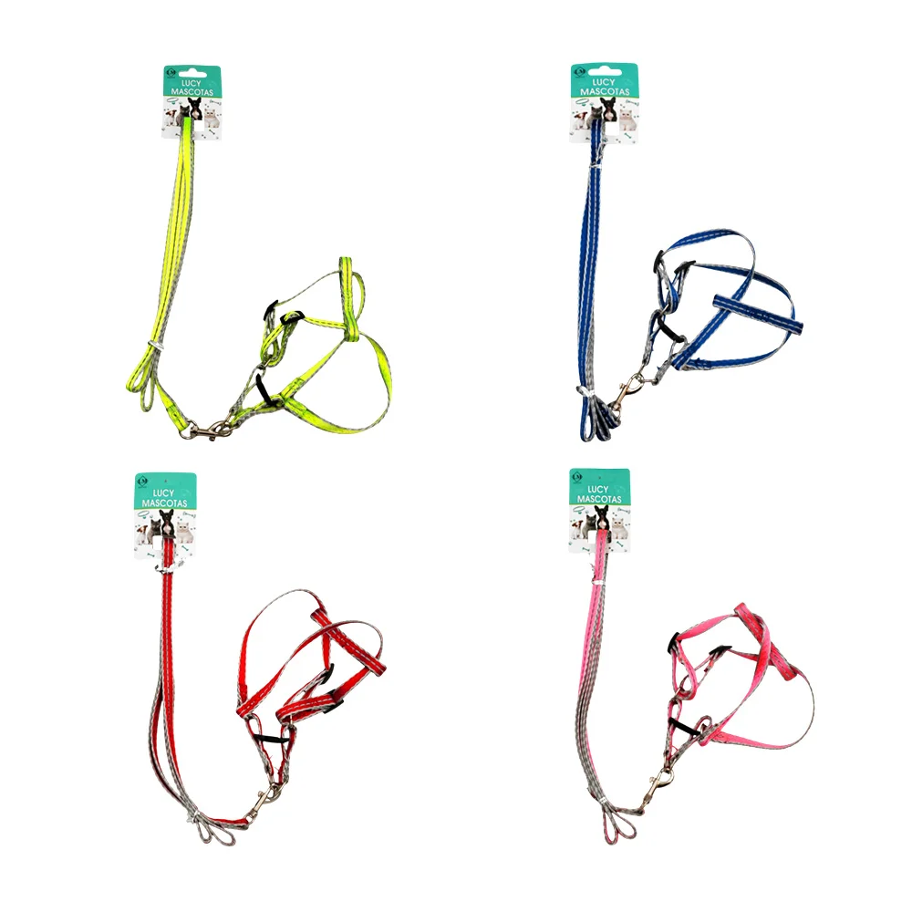 Set de correa y arnés ajustable para mascota de 1cm de grosor con lín…