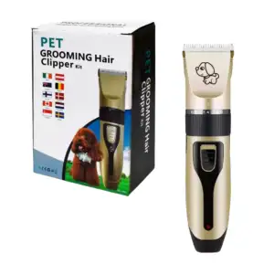 Máquina rasuradora para mascota + tijeras, cepillo, lima y alicates p…
