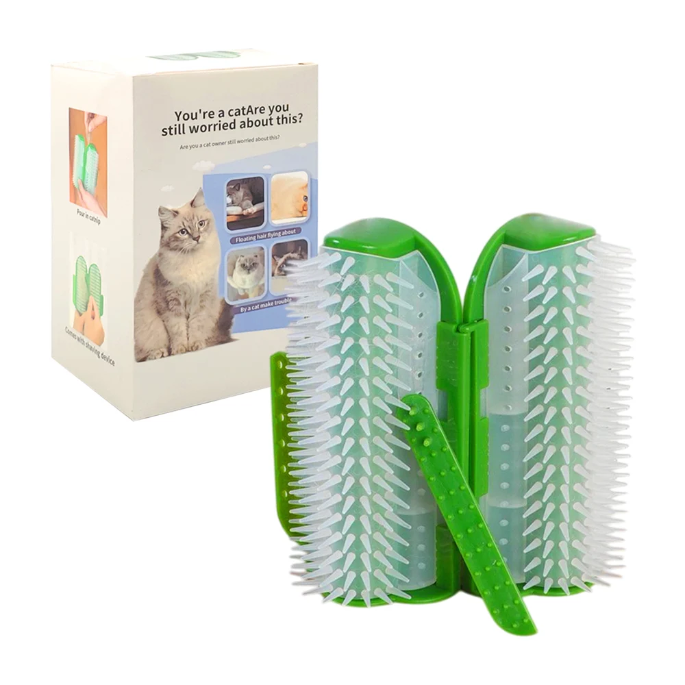 Cepillo esquinero adhesivo para gatos, rascador, con cepillo pequeño …