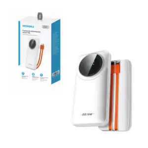 Power bank / batería portátil moreka con pantalla digital, 2 puertos …