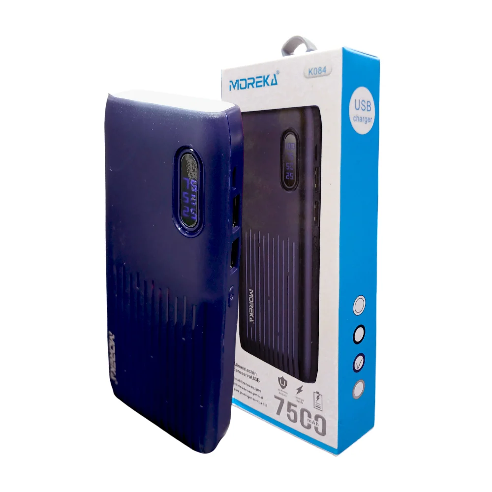 Power bank moreka batería portátil con linterna y capacidad 7500mah, …