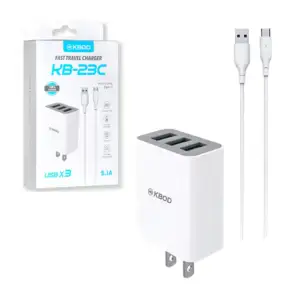 Combo cargador kbod de carga rápida, con cubo cargador de triple entr…