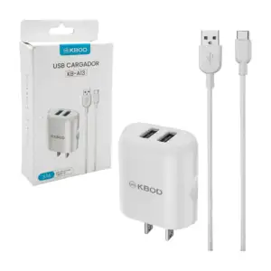 Combo cargador, cubo cargador con doble puerto usb + cable tipo c / k…