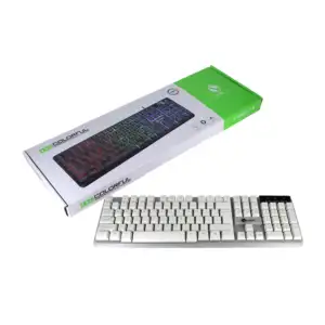 Teclado ergonómico alámbrico tx35 con luces led rgb, variedad de colo…