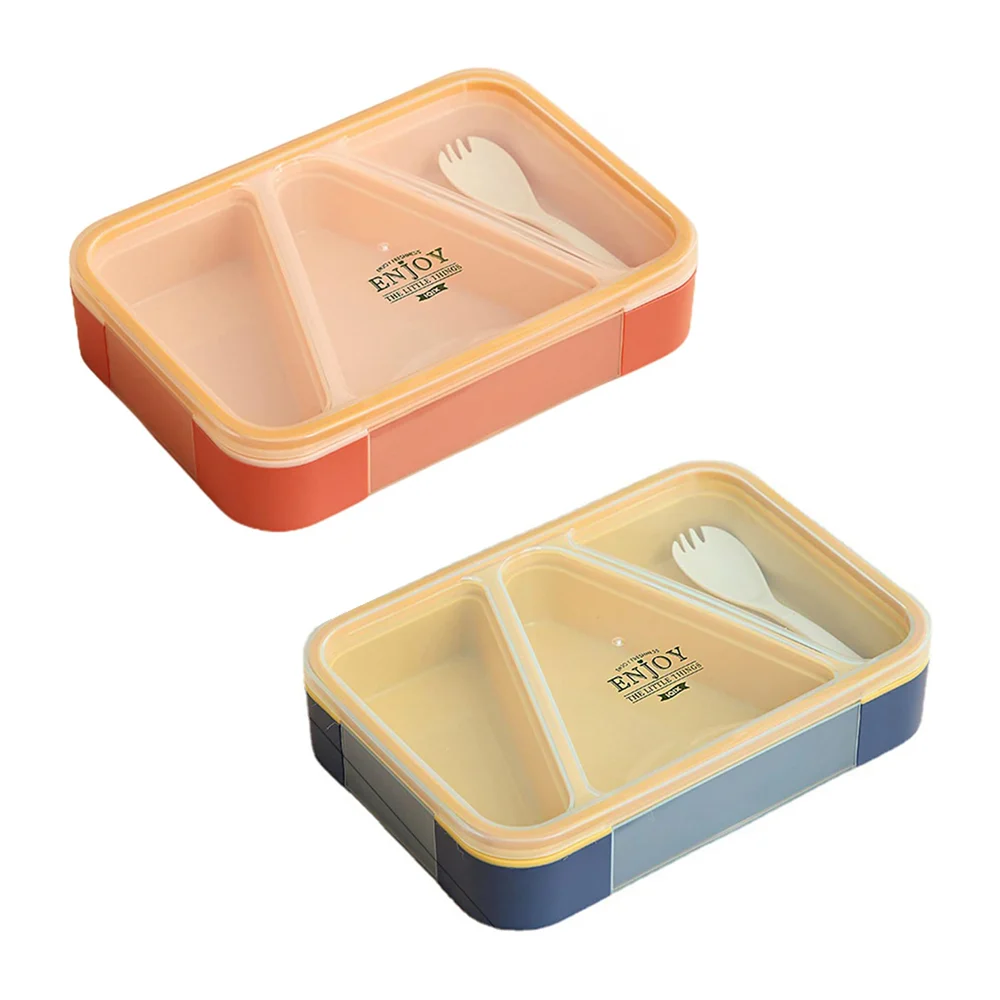 Tupper rectangular enjoy con 3 compartimientos y cubierto, variedad d…