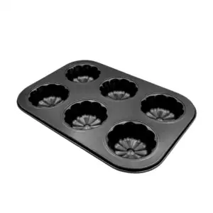 Molde metálico antiadherente para hacer cupcake con 6 espacios / band…