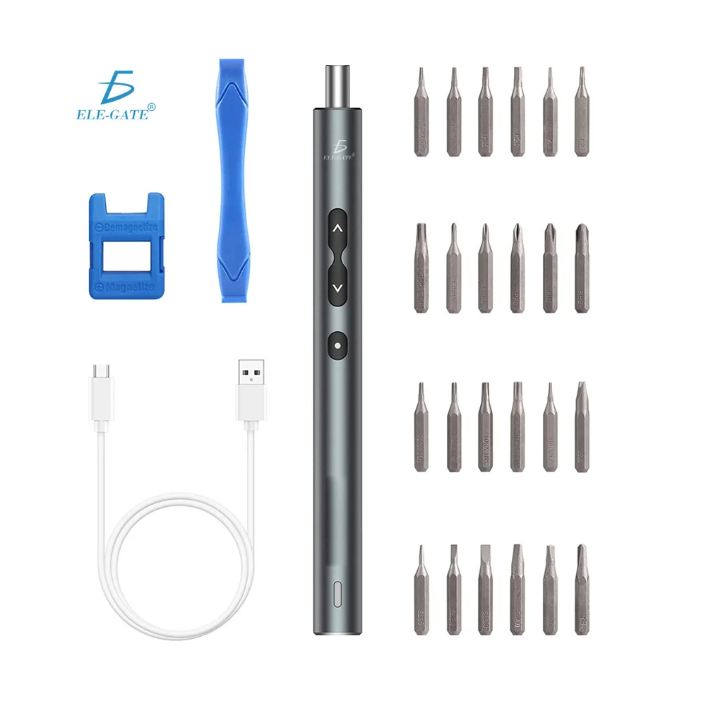Kit mini destornillador eléctrico multiusos con 24 puntas intercambia…