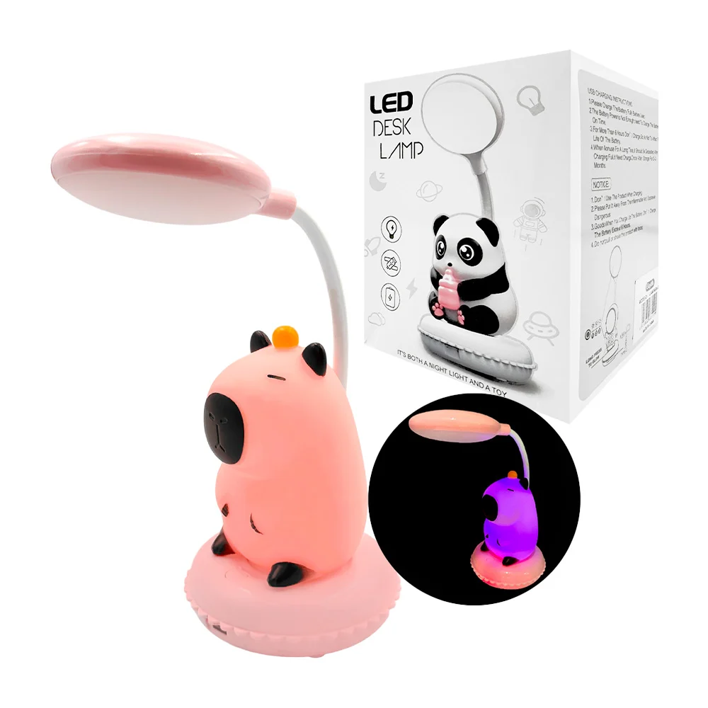 1pza Lámpara led de escritorio, flexible, recargable, con base decora…