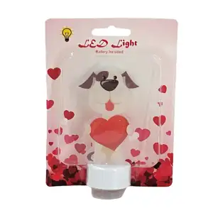 Lámpara pequeña decorativa de papel con luz led y temática san valent…