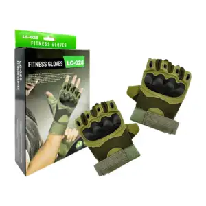 1pza Par de guantes bicolor para hacer ejercicio, con diseño abierto,…
