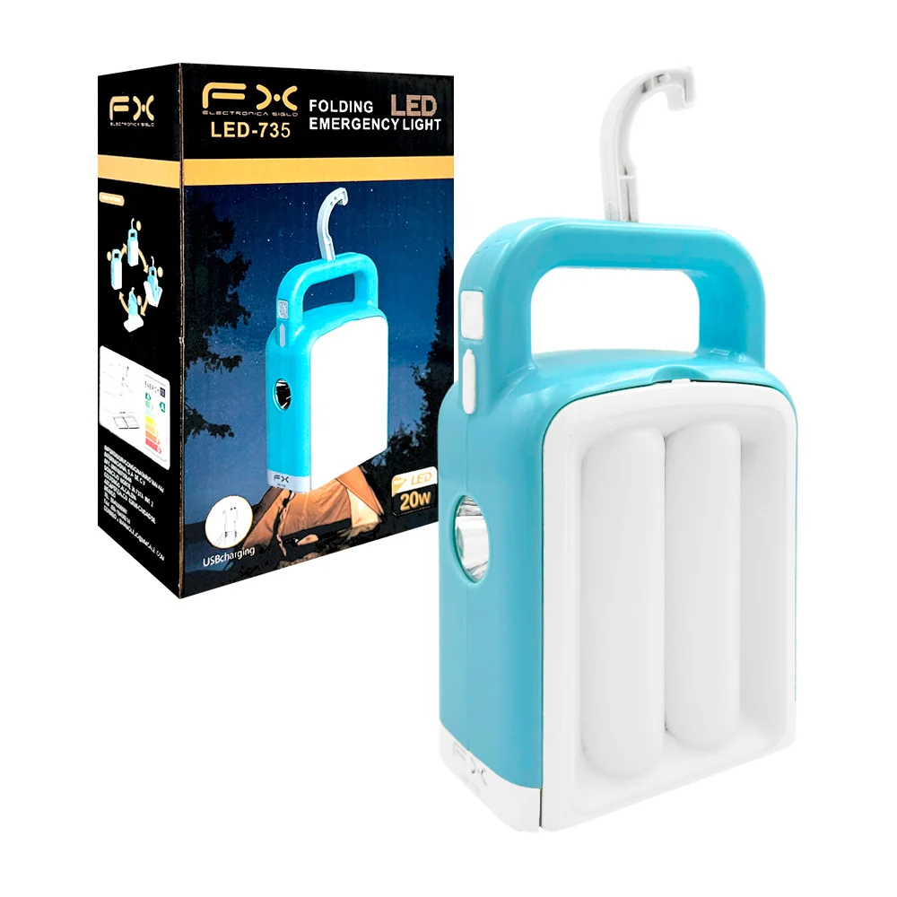 1pza Lámpara led plegable de plástico, recargable, con 5 modos de ilu…
