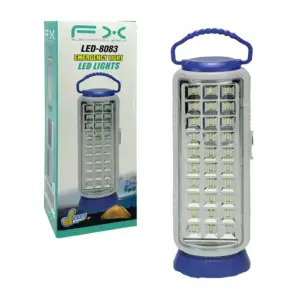 Lámpara de emergencia fx con 2 intensidades de luz y panel solar / le…