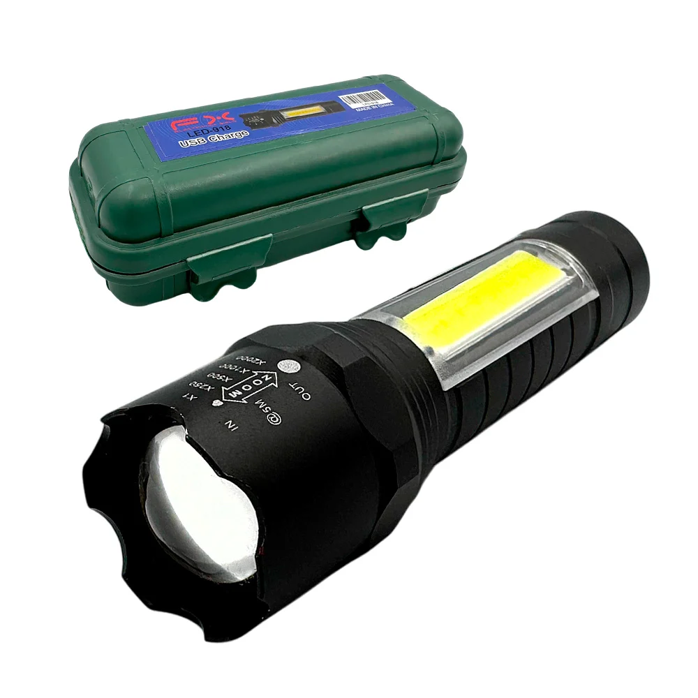 Lámpara de mano recargable con apertura variable y 3 modos de ilumina…