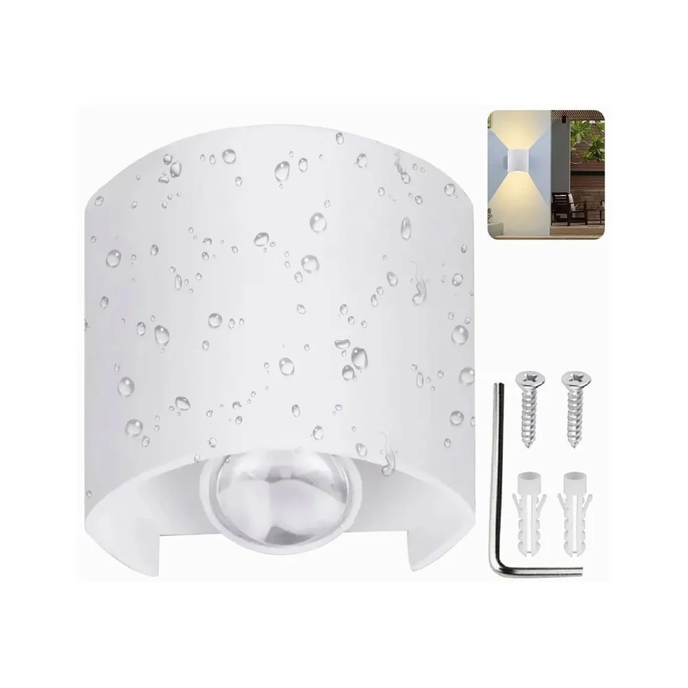 Lámpara led para pared de uso interior y exterior con consumo de 2 wa…