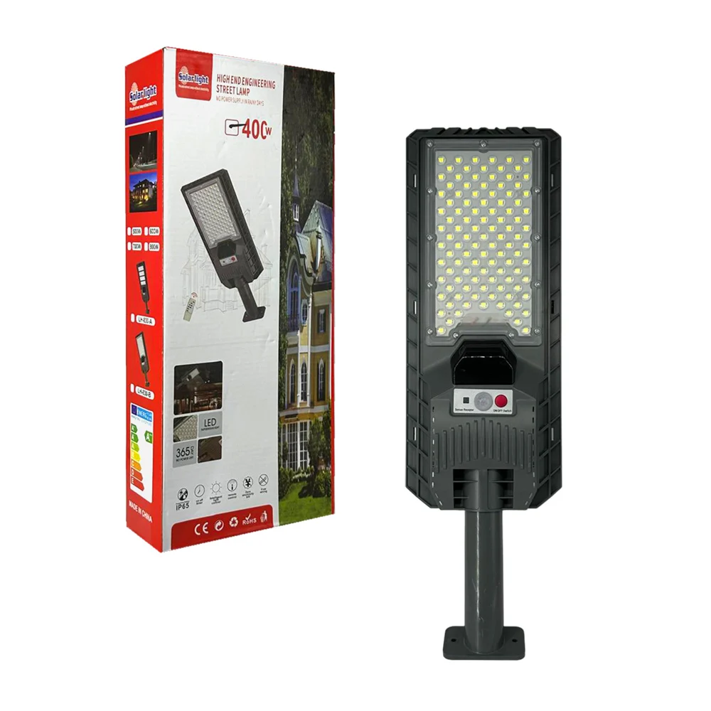 Lámpara led suburbana con protección ip65, panel solar y control remo…