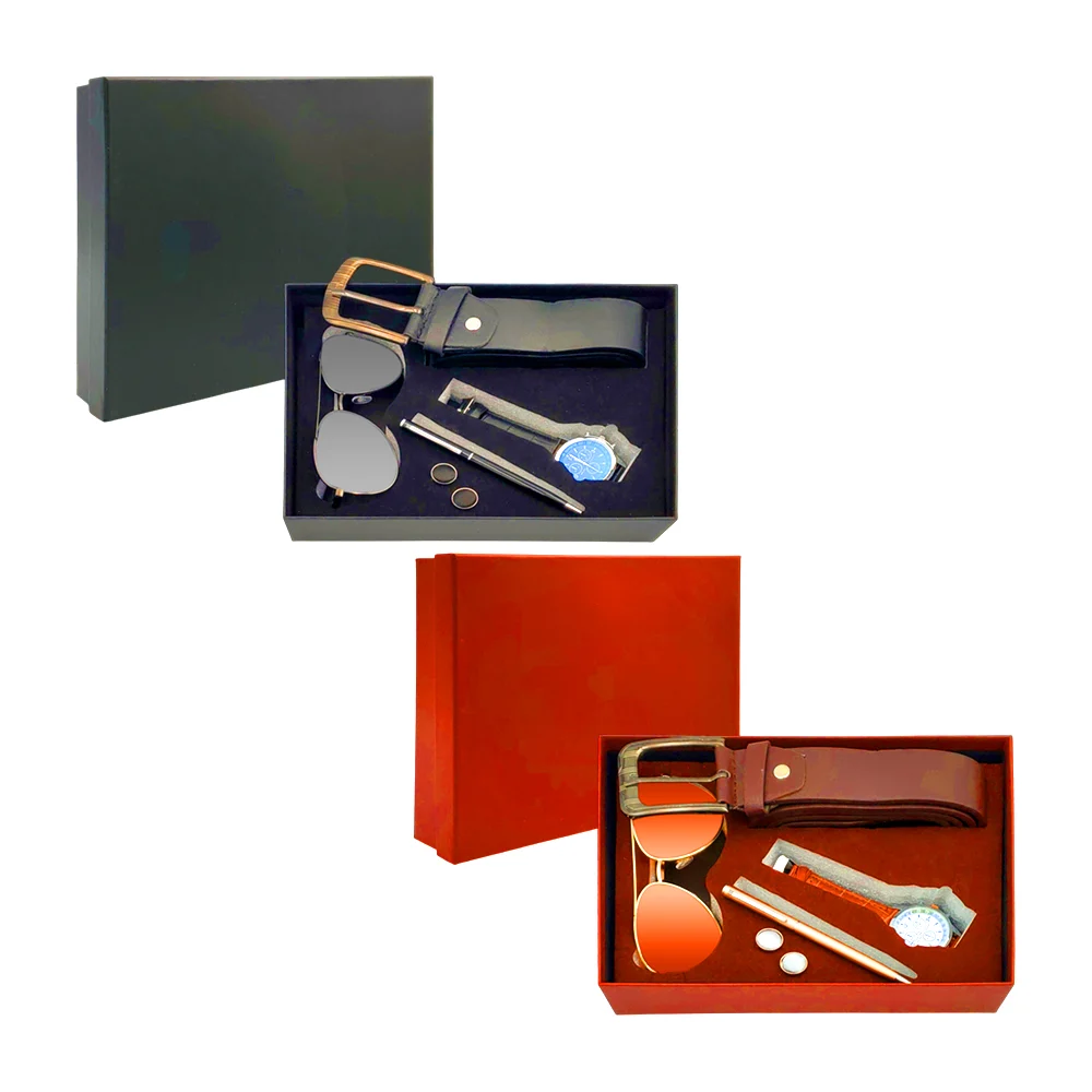 Kit de regalo para caballero con reloj de mano, cinturón, 2 gemelos, …