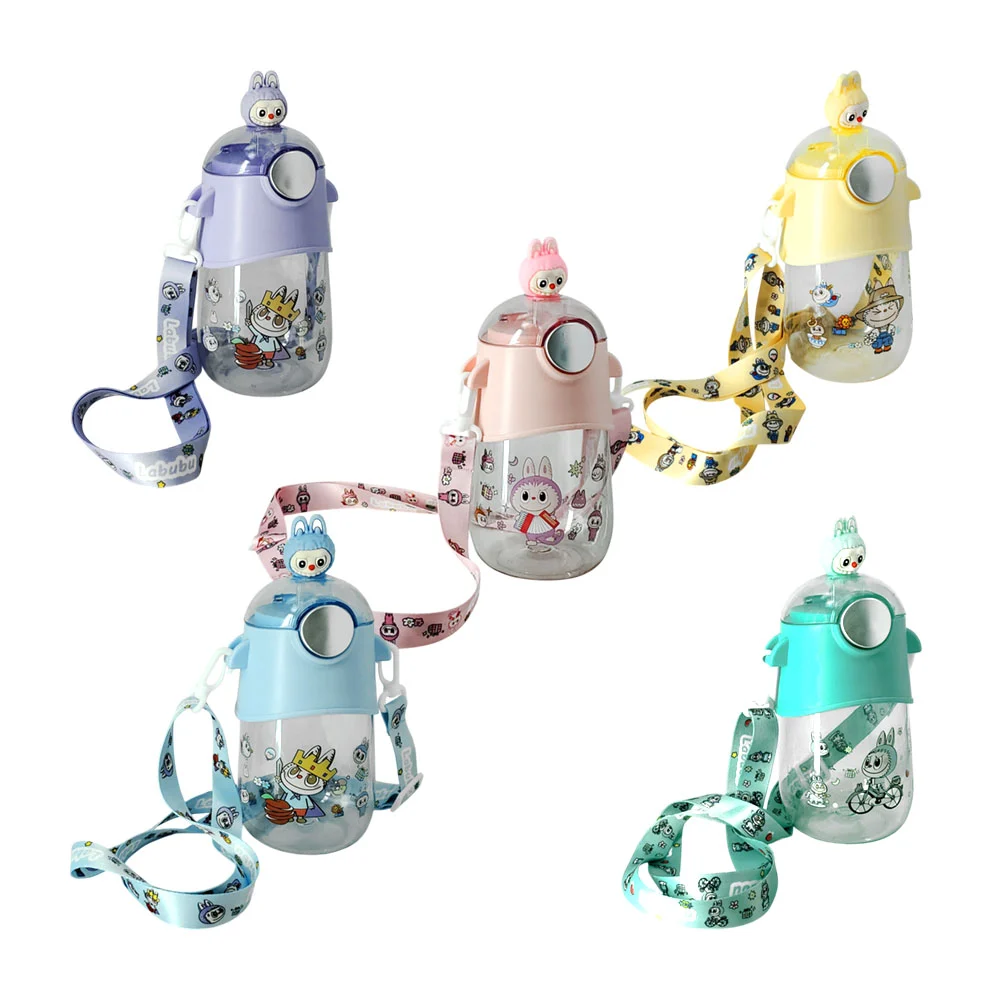 Botella cantimplora con correa, popote, capacidad de 700ml y estampad…