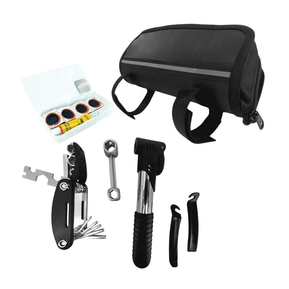 Estuche con agarradera de tela con kit de 6 herramientas para bicicle…