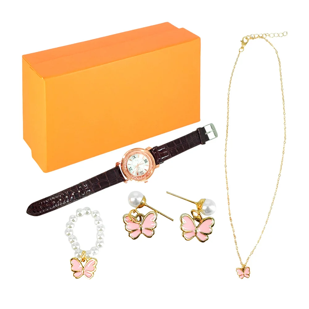 Kit de regalo para dama con reloj, pulsera de perlas, collar, aretes …