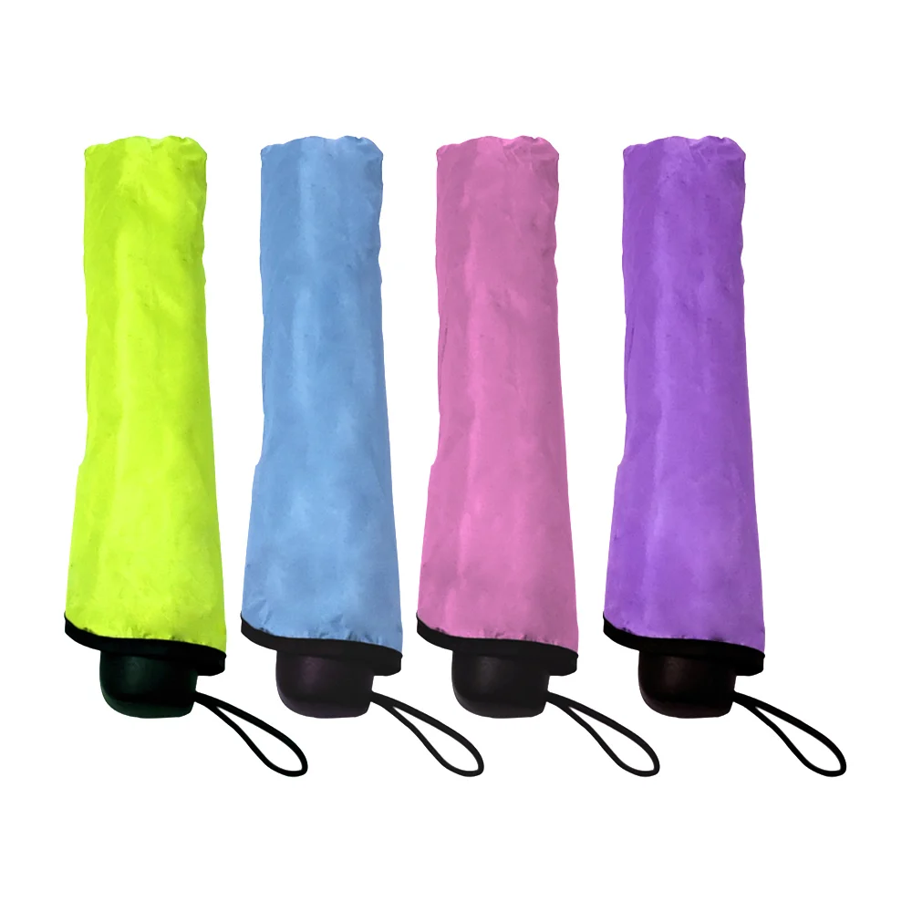 Paraguas / sombrilla plegable liso metálico, con correa de mano y fun…