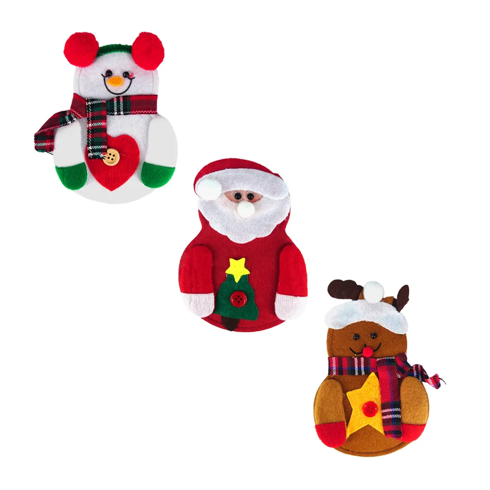 1pza Adorno colgante de tela fieltro con diseño navideño 13x9.5cm, va…