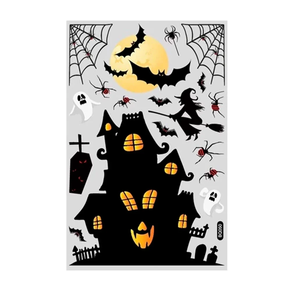 Paquete con 10 planillas de stickers decorativos para halloween, vari…