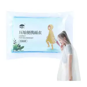 1pza Impermeable de plástico desechable liso, variedad de colores / c…