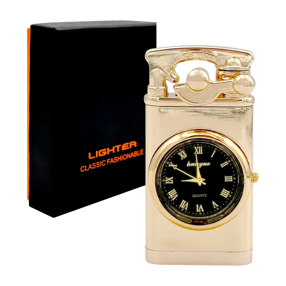 Encendedor recargable con reloj de manecillas, variedad de colores / …