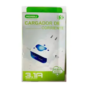 Combo cargador moreka con entrada tipo v8 con doble puerto usb de car…