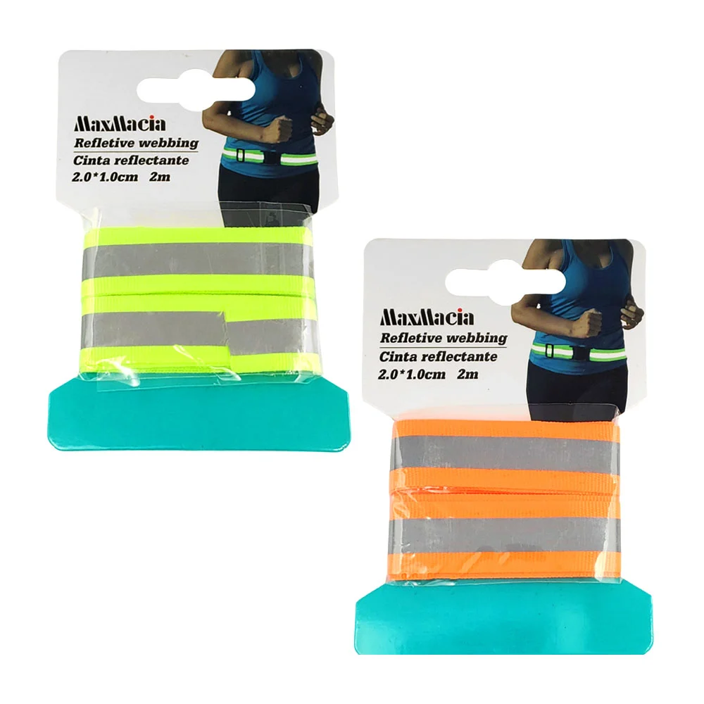 Cinturón reflectante ajustable, 2m x 10cm, variedad de colores