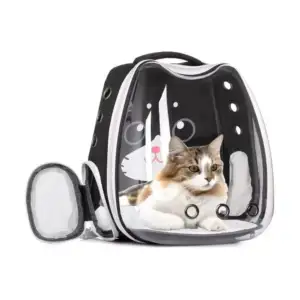 Mochila transportadora para mascotas respirable con capsula transpare…