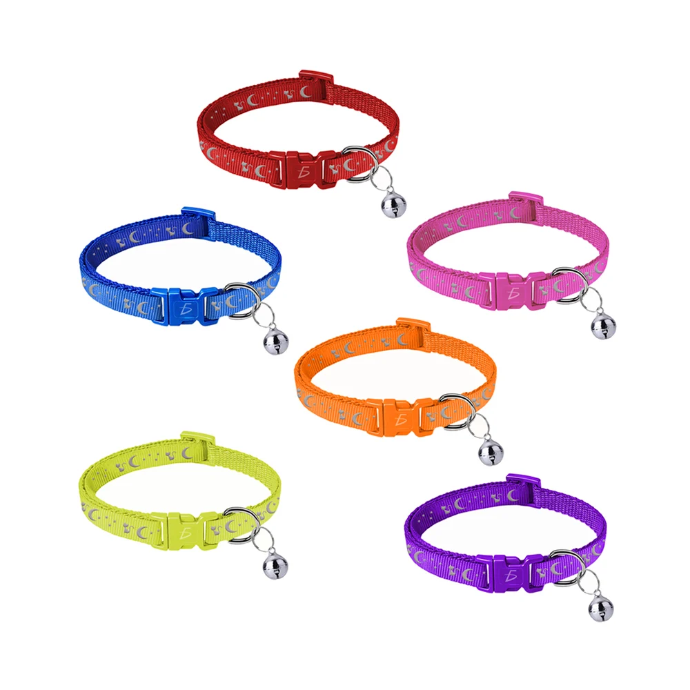 Collar para mascota de tela, broche ajustable con estampado de gatos,…